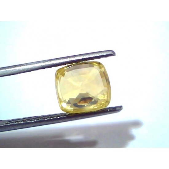 4.02 Ct GII Certified Unheated Untreated Natural Ceylon Yellow Sapphire