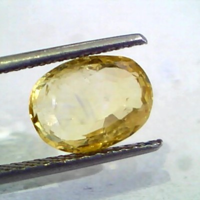 4.02 Ct 6.7 Ratti Unheated Untreated Natural Ceylon Yellow Sapphire