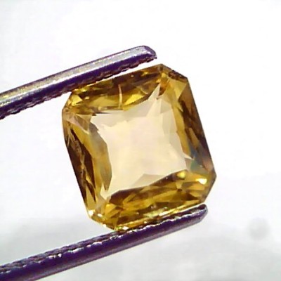 4.03 Ct IGI Certified Unheated Untreated Natural Ceylon Yellow Sapphire AAA