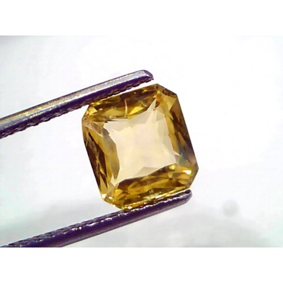 4.03 Ct IGI Certified Unheated Untreated Natural Ceylon Yellow Sapphire AAA