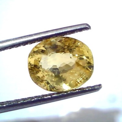 4.03 Ct GII Certified Unheated Untreated Natural Ceylon Yellow Sapphire