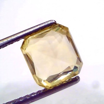 4.03 Ct IGI Certified Unheated Untreated Natural Ceylon Yellow Sapphire AAA