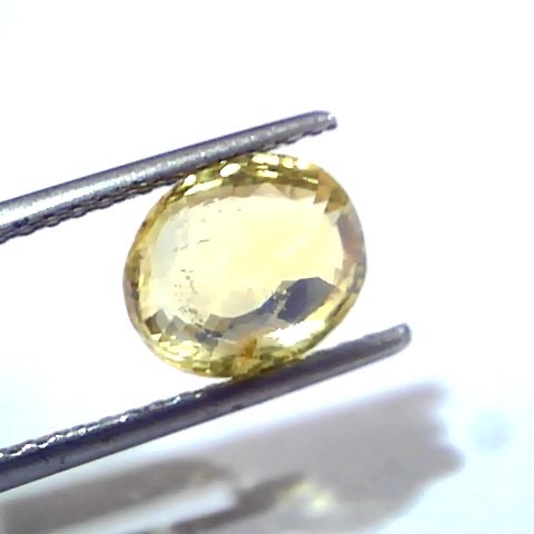 4.03 Ct GII Certified Unheated Untreated Natural Ceylon Yellow Sapphire