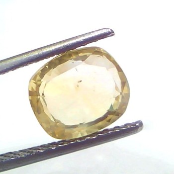 4.03 Ct GII Certified Unheated Untreated Natural Ceylon Yellow Sapphire