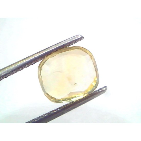 4.03 Ct GII Certified Unheated Untreated Natural Ceylon Yellow Sapphire
