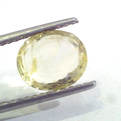 4.07 Ct 6.7 Ratti Unheated Untreated Natural Ceylon Yellow Sapphire
