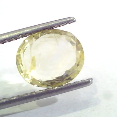 4.07 Ct 6.7 Ratti Unheated Untreated Natural Ceylon Yellow Sapphire