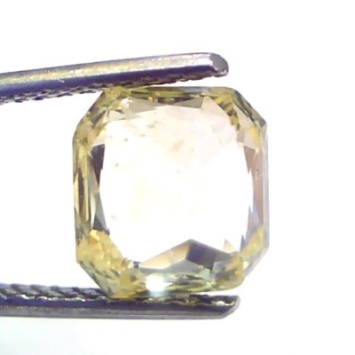 4.04 Ct IGI Certified Unheated Untreated Natural Ceylon Yellow Sapphire AAA