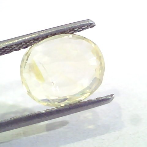 4.07 Ct 6.7 Ratti Unheated Untreated Natural Ceylon Yellow Sapphire