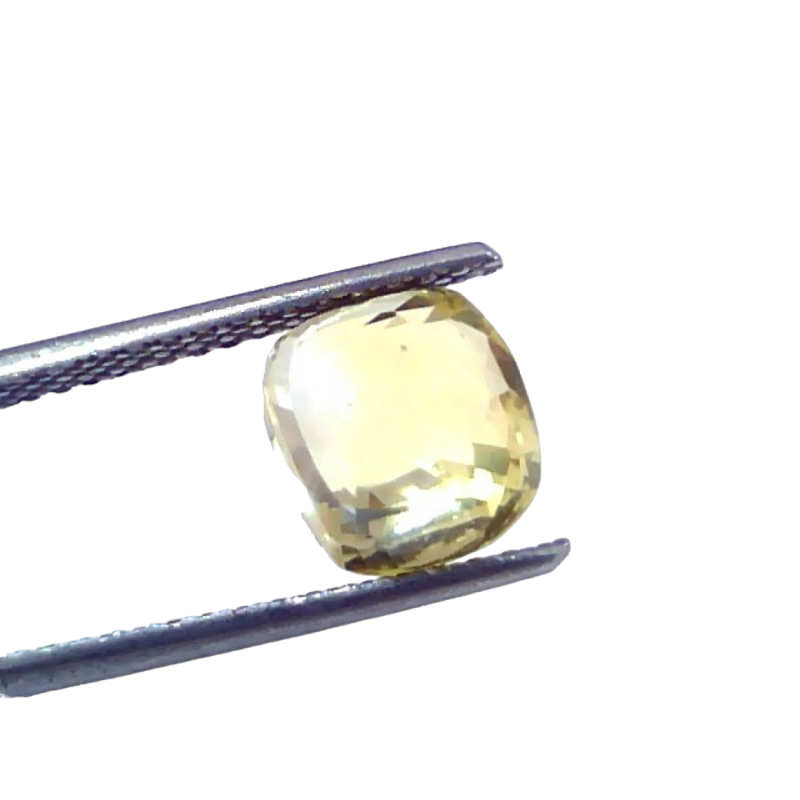 4.04 Ct GII Certified Unheated Untreated Natural Ceylon Yellow Sapphire 4.04 Ct GII Certified Unheated Untreated Natural Ceylon Yellow Sapphire