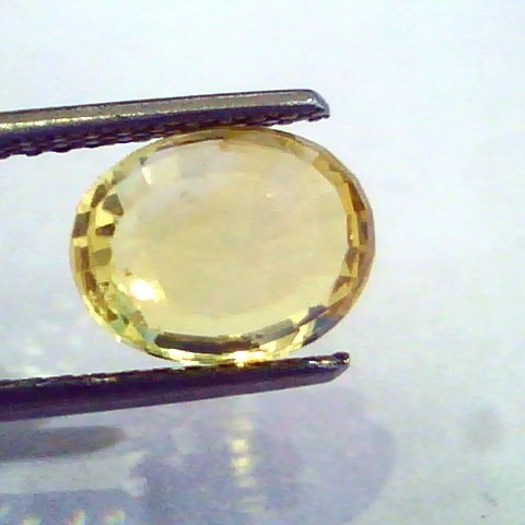 4.04 Ct GII Certified Unheated Untreated Natural Ceylon Yellow Sapphire Pukhraj