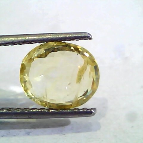 4.07 Ct 6.7 Ratti Unheated Untreated Natural Ceylon Yellow Sapphire