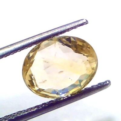 4.04 Ct IGI Certified Unheated Untreated Natural Ceylon Yellow Sapphire