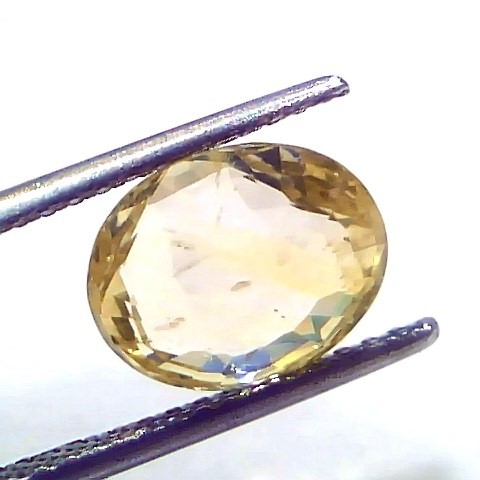 4.04 Ct IGI Certified Unheated Untreated Natural Ceylon Yellow Sapphire