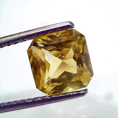 4.05 Ct IGI Certified Unheated Untreated Natural Ceylon Yellow Sapphire AAA