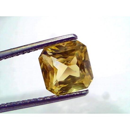 4.05 Ct IGI Certified Unheated Untreated Natural Ceylon Yellow Sapphire AAA