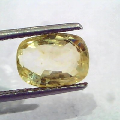 4.06 Ct IGI CertifiedUnheated Untreated Natural Ceylon Yellow Sapphire