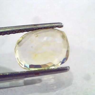 4.06 Ct IGI CertifiedUnheated Untreated Natural Ceylon Yellow Sapphire