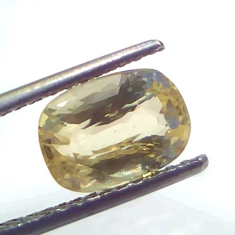4.05 Ct GII Certified Unheated Untreated Natural Ceylon Yellow Sapphire
