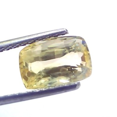 4.06 Ct IGI Certified Unheated Untreated Natural Ceylon Yellow Sapphire AA