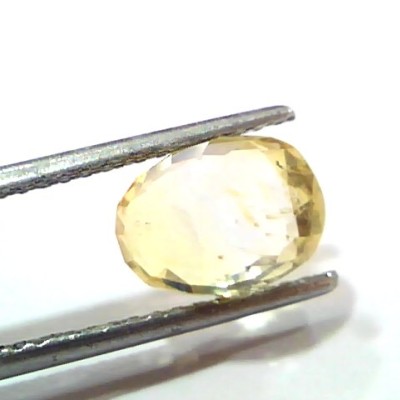 4.08 Ct Unheated Untreated Natural Ceylon Yellow Sapphire Pukhraj