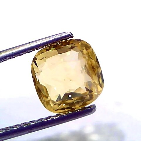 4.07 Ct IGI Certified Unheated Untreated Natural Ceylon Yellow Sapphire AAA