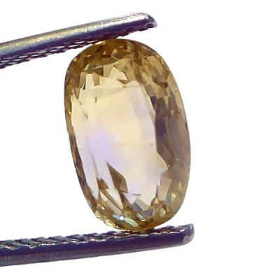 4.09 Ct Certified Unheated Untreated Natural Ceylon Yellow Sapphire Gems