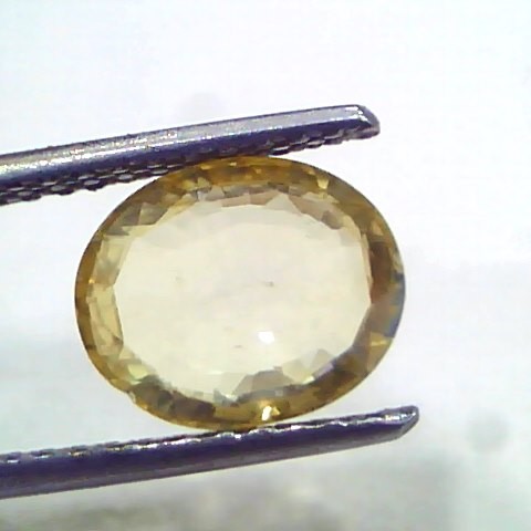 4.07 Ct IGI Certified Unheated Untreated Natural Ceylon Yellow Sapphire