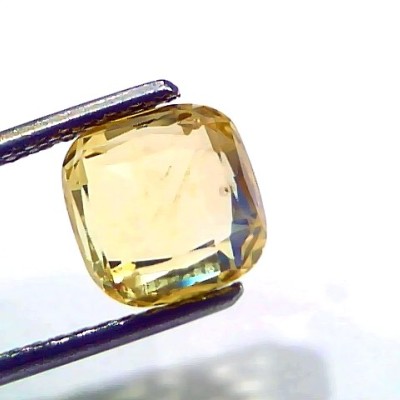 4.07 Ct IGI Certified Unheated Untreated Natural Ceylon Yellow Sapphire AAA