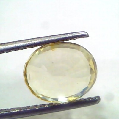 4.07 Ct IGI Certified Unheated Untreated Natural Ceylon Yellow Sapphire