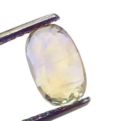 4.09 Ct Certified Unheated Untreated Natural Ceylon Yellow Sapphire Gems