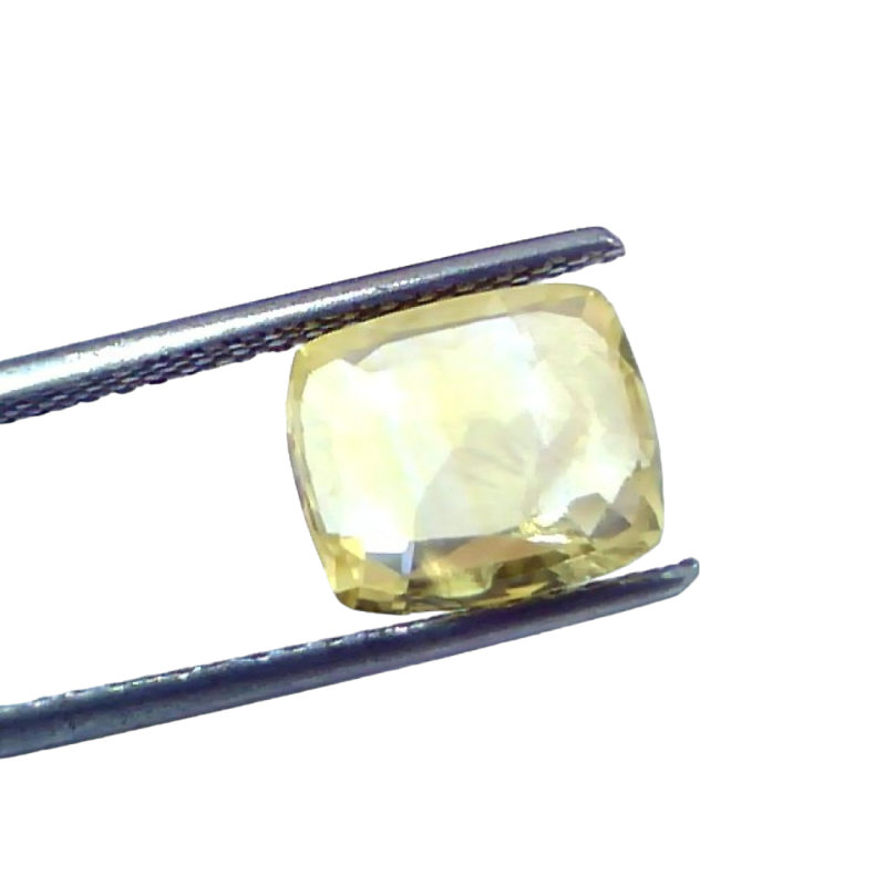 4.08 Ct GII Certified Unheated Untreated Natural Ceylon Yellow Sapphire 4.08 Ct GII Certified Unheated Untreated Natural Ceylon Yellow Sapphire