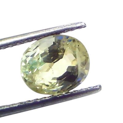 4.09 Ct GII Certified Unheated Untreated Natural Ceylon Yellow Sapphire