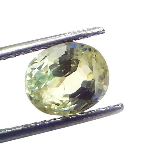 4.09 Ct GII Certified Unheated Untreated Natural Ceylon Yellow Sapphire