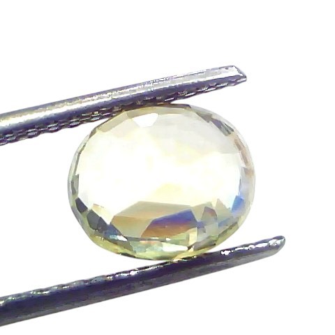 4.09 Ct GII Certified Unheated Untreated Natural Ceylon Yellow Sapphire