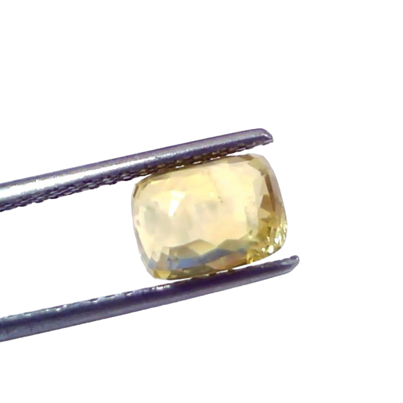 4.09 Ct GII Certified Unheated Untreated Natural Ceylon Yellow Sapphire 4.09 Ct GII Certified Unheated Untreated Natural Ceylon Yellow Sapphire
