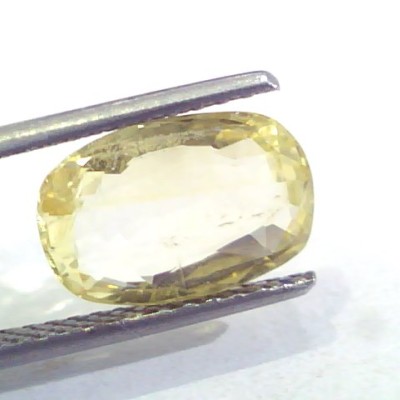 4.10 Ct 6.9 Ratti Unheated Untreated Natural Ceylon Yellow Sapphire