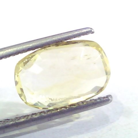 4.10 Ct 6.9 Ratti Unheated Untreated Natural Ceylon Yellow Sapphire