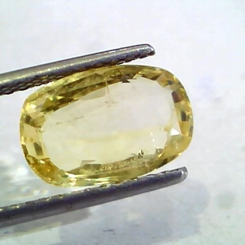 4.10 Ct 6.9 Ratti Unheated Untreated Natural Ceylon Yellow Sapphire