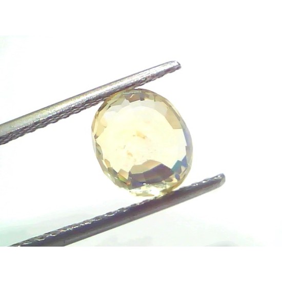 4.10 Ct GII Certified Unheated Untreated Natural Ceylon Yellow Sapphire