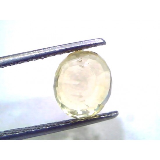 4.10 Ct IGI Certified Unheated Untreated Natural Ceylon Yellow Sapphire