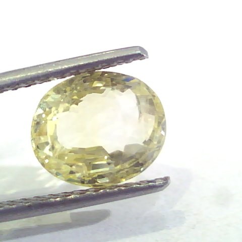 4.12 Ct 6.9 Ratti Unheated Untreated Natural Ceylon Yellow Sapphire
