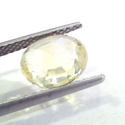 4.12 Ct 6.9 Ratti Unheated Untreated Natural Ceylon Yellow Sapphire