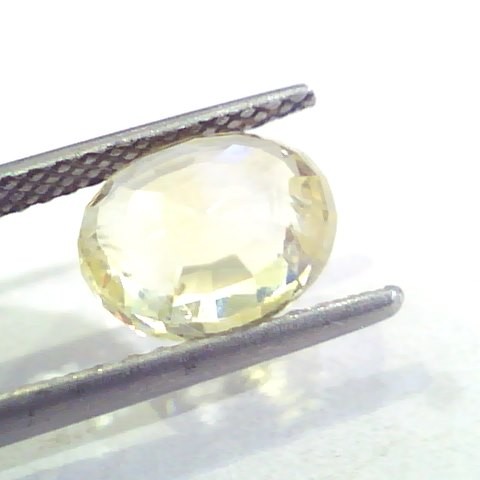 4.12 Ct 6.9 Ratti Unheated Untreated Natural Ceylon Yellow Sapphire