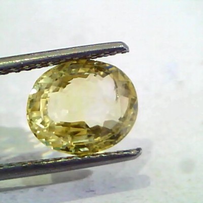 4.12 Ct 6.9 Ratti Unheated Untreated Natural Ceylon Yellow Sapphire