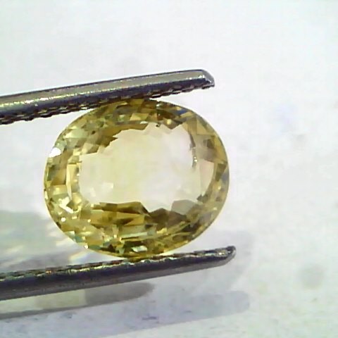 4.12 Ct 6.9 Ratti Unheated Untreated Natural Ceylon Yellow Sapphire