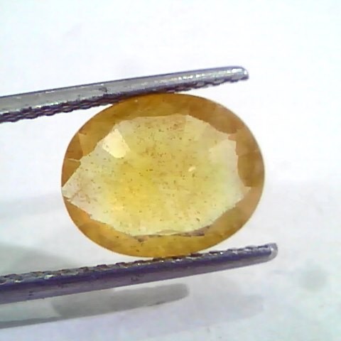 4.12 Ct Natural Yellow Sapphire Pukhraj Jupiter Gemstone(Heated)