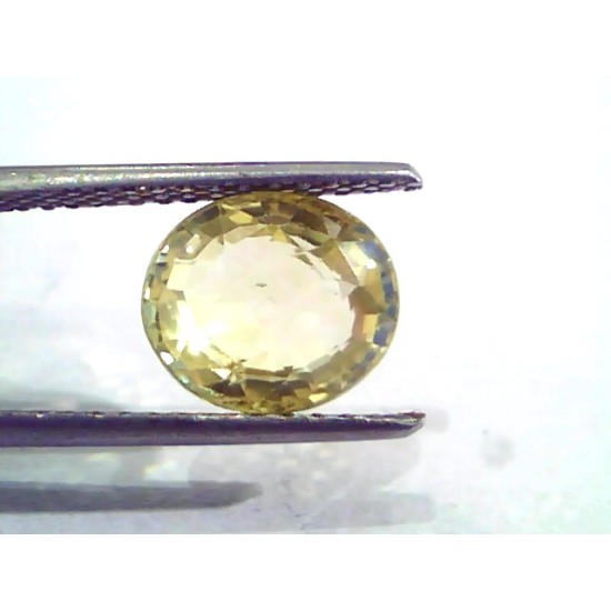 4.16 Ct IGI Certified Unheated Untreated Natural Ceylon Yellow Sapphire