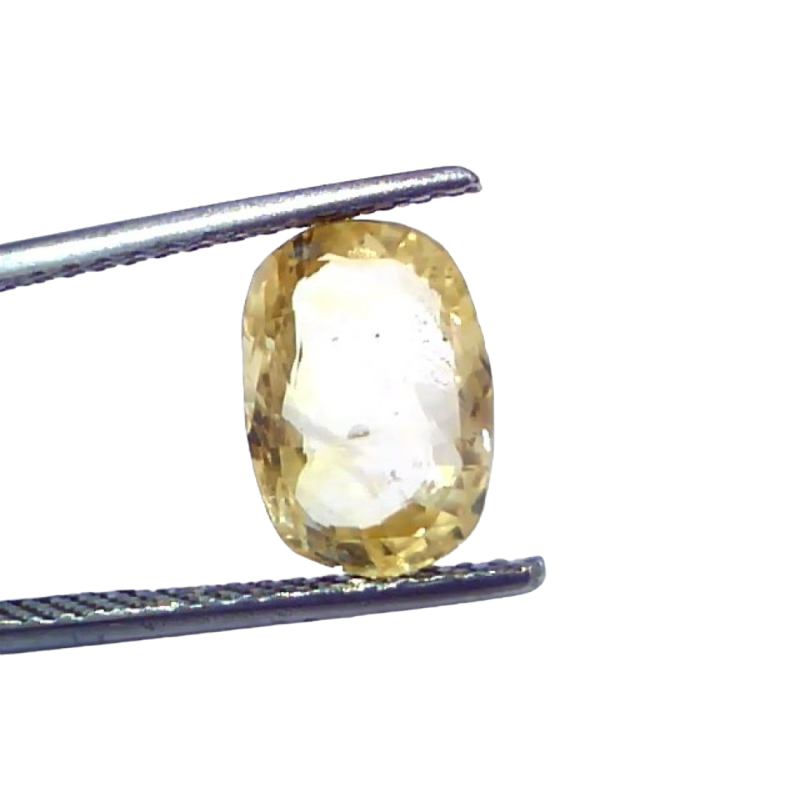 4.15 Ct GII Certified Unheated Untreated Natural Ceylon Yellow Sapphire