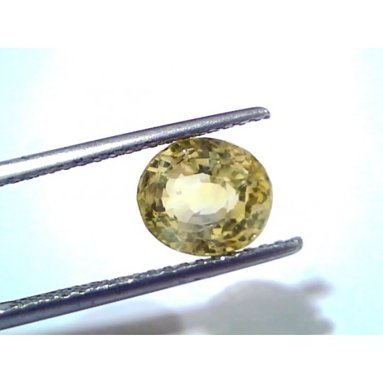 4.16 Ct GII Certified Unheated Untreated Natural Ceylon Yellow Sapphire